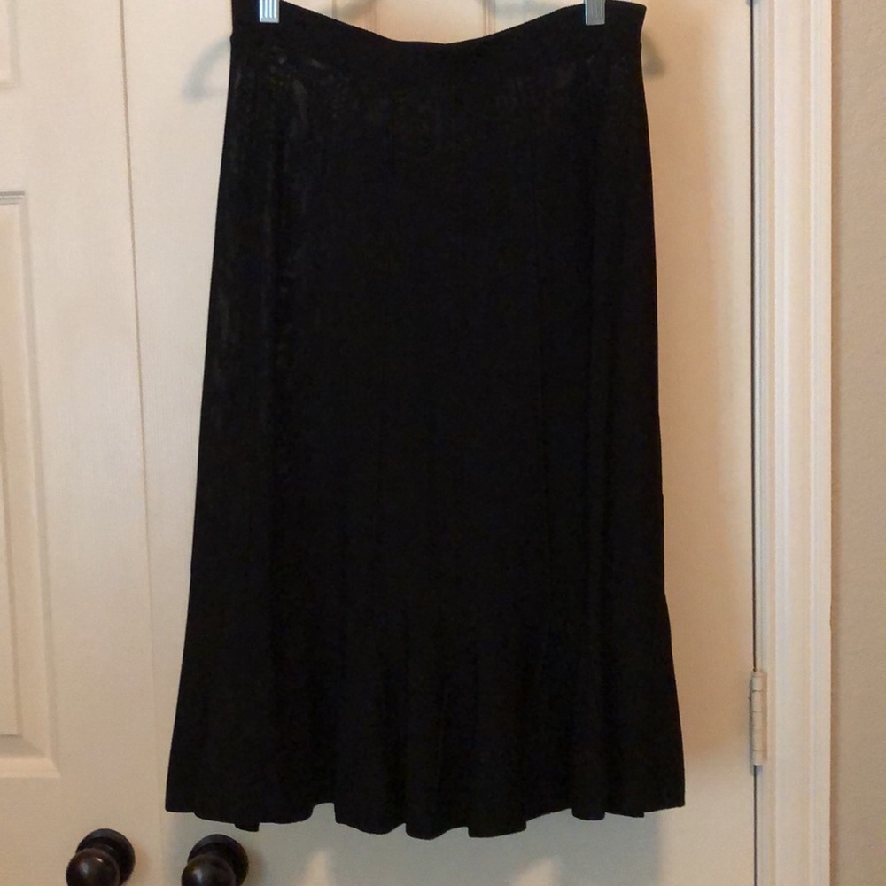 Dressy A-shape black skirt